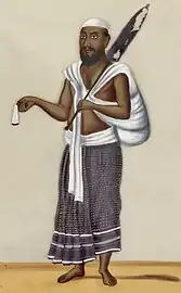 "Pearl Trader" painting on mica in 1870 India