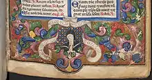 Portion of an illuminated manuscript