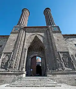 Entrance of the Çifte Minareli Medrese in Erzurum (c. 1250)