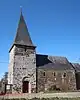 Kerk Saint-Jean Baptiste: romaans koor, schip en toren