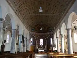 The interior of the church of Saint-Maxent, in Vouillé-les-Marais