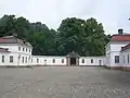 View of the courtyard towards the north