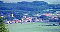 View of Černouček from Říp Mountain