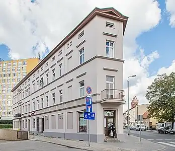 Corner view from Śniadeckich Street