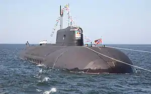 K-186 Omsk during 2008 Naval Parade in Vladivostok