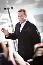 Arnold Schwarzenegger, at the presentation of the film "The Last Stand" in Ritz Carlton, January 23, 2013.