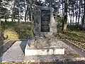 The grave of 3 officers of the 16th Army who died in the line of duty, with a tombstone