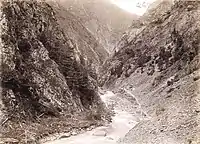 The Argun River (above Shatili), photo by Desha Moritz. 1897