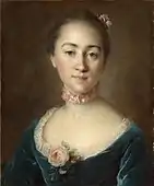 Louis Tocqué, 1757, Portrait of Ekaterina Golovkin (1733–1821), born Shuvalov, Hermitage Museum, Saint Petersburg