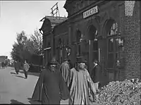 View of the station from the street in the 1900s