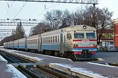 An ER9T, used on the line, at Chernihiv