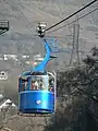 The cabin of the cable car on the Kok-Tobe