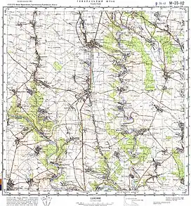 Mukhavka on the map of the General Staff of the USSR, 1948. Square m-35-112