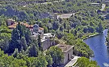 Monastery and the surrounding landscape