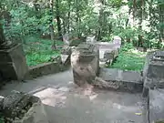 Stairs to the river from the park of the former Potocki Palace.