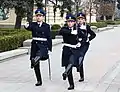 The three-man guard headed to Constitution Square.