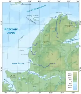 Map showing the location of Cape Oscar