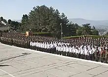 A parade in Victory Park