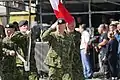 A major of the 3rd Battalion on parade in Kiev, August 2018.