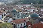 The Çifte Hamam in Skopje (mid-15th century) (domed building in the middle)