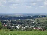 A view of Stary Sambir with the church of St. Nicholas