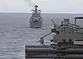 Admiral Ushakov in the Barents Sea during exercises. June 2021