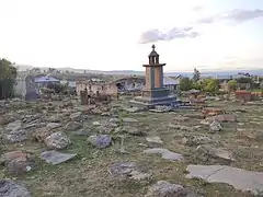 View of the town and St. Gevorg Church cemetery