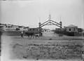 Bnei Brak 1925: "View of Colony with the Gate of Honor"