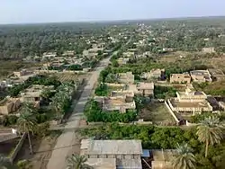 Aerial photo of the town