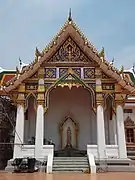 The back of the vihara of the temple