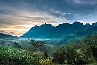 The mountains of Chiang Dao Wildlife Sanctuary in Chiang Dao District