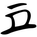 Chu bamboo and slip script character