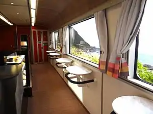 Dining car window