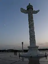 Huabiao in the center of square (now the location of musical fountain)