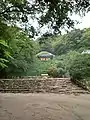 Outside the approach to the Grotto.