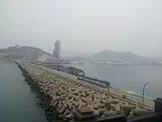 The bridge (facing the mainland) on a foggy day (2014)