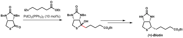 Total synthesis of (+)-biotin using Fukuyama coupling