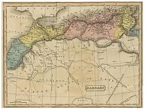 A map of the Mediterranean Sea area depicting the countries that surround it