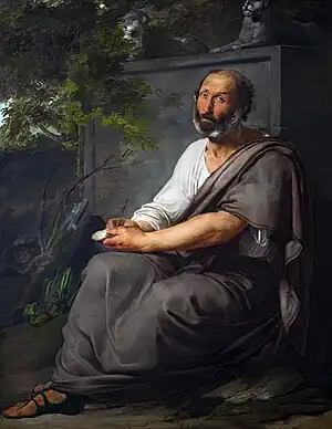 Aristotle by Francesco Hayez. Oil on canvas, 1811