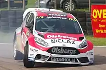 Niclas Grönholm in action during the 2016 World RX of Great Britain