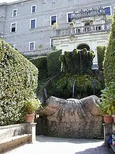 The Fountain of the Bicchierone, by Bernini, and the Loggetta of the Cardinal