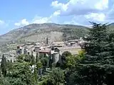 Villa d'Este: a view of the garden and the old town from the main floor