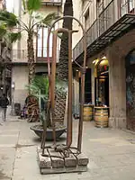 Rodger Mack sculpture near the Picasso Museum in Barcelona