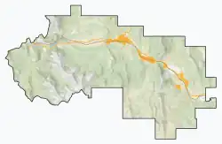 Passburg is located in the Municipality of Crowsnest Pass