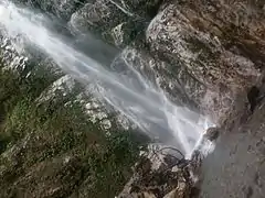 A full view of Namaste waterfall