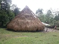 Satellite dish at a hut in East Timor