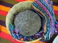 Tortillas of blue corn