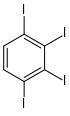 Structural formula of 1,2,3,4-Tetraiodobenzene