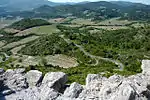 View from Château d'Aguilar to the Corbières