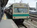 A JR East 2-car Nambu Branchline set at Shitte Station in July 2002